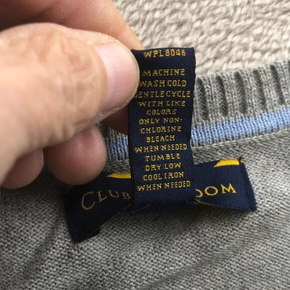 Club Room Mens Vest Sweater Size XXL Argyle Knit V-Neck Pullover Gray Classic - Picture 5 of 8